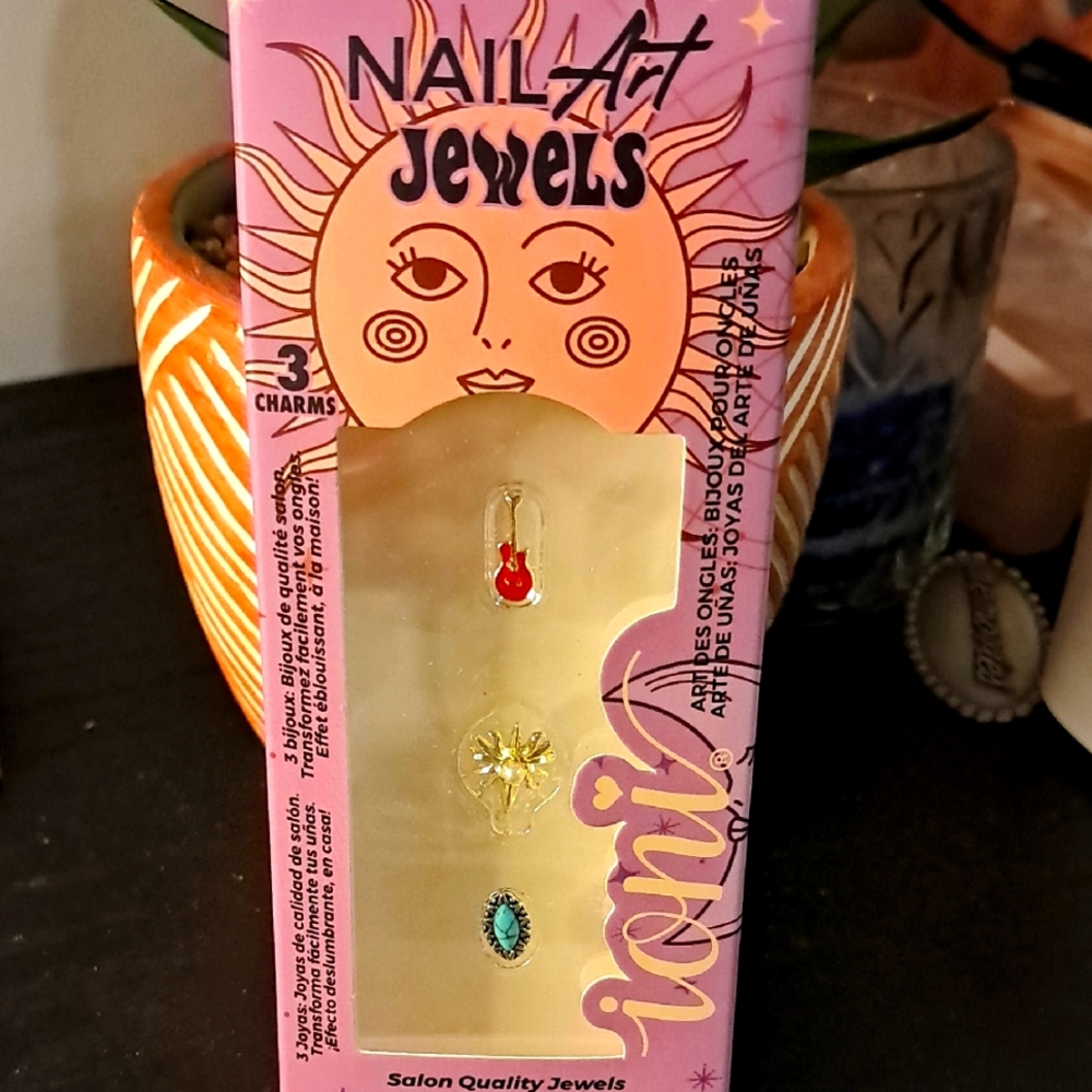 ICON Nail Art Jewels - Vibrant Red, Gold, Blue Charms